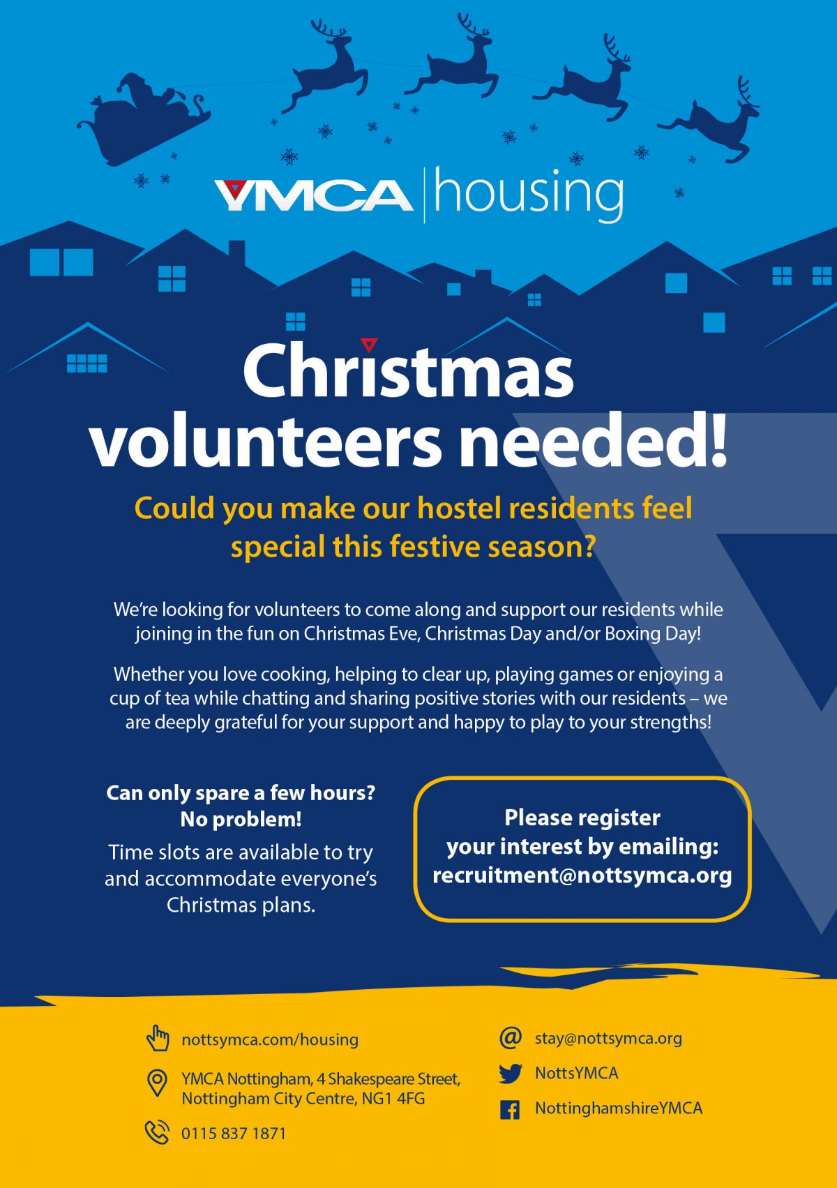 Christmas volunteers needed to support YMCA Housing residents! YMCA